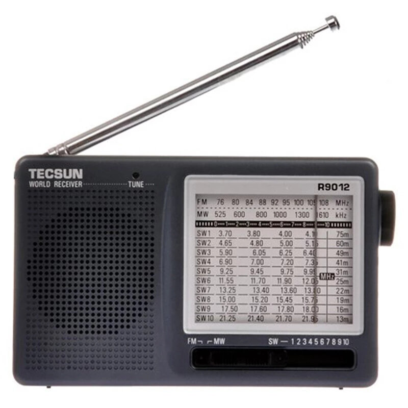 TECSUN R-9012 12 Banda FM AM SW Radio Multibanda Radio Receptor Internet portátil Receptor Reproductor de audio de alta