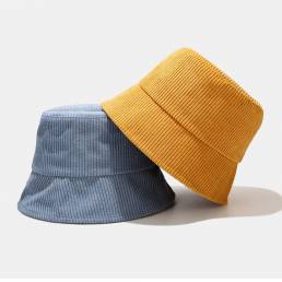 Unisex de pana de color sólido Outdoot Travel Casual Pareja Sombrero Sombrero de cubo