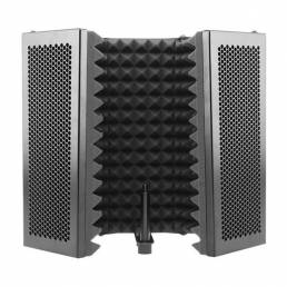 331x1060mm 5 paneles Estudio plegable Micrófono Escudo de aislamiento Espuma acústica Absorbente de sonido para grabació