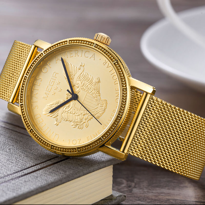 MEGIR 2023G Reloj de hombre de estilo de negocios de moda simple Correa de acero inoxidable Reloj de cuarzo ultrafino Im