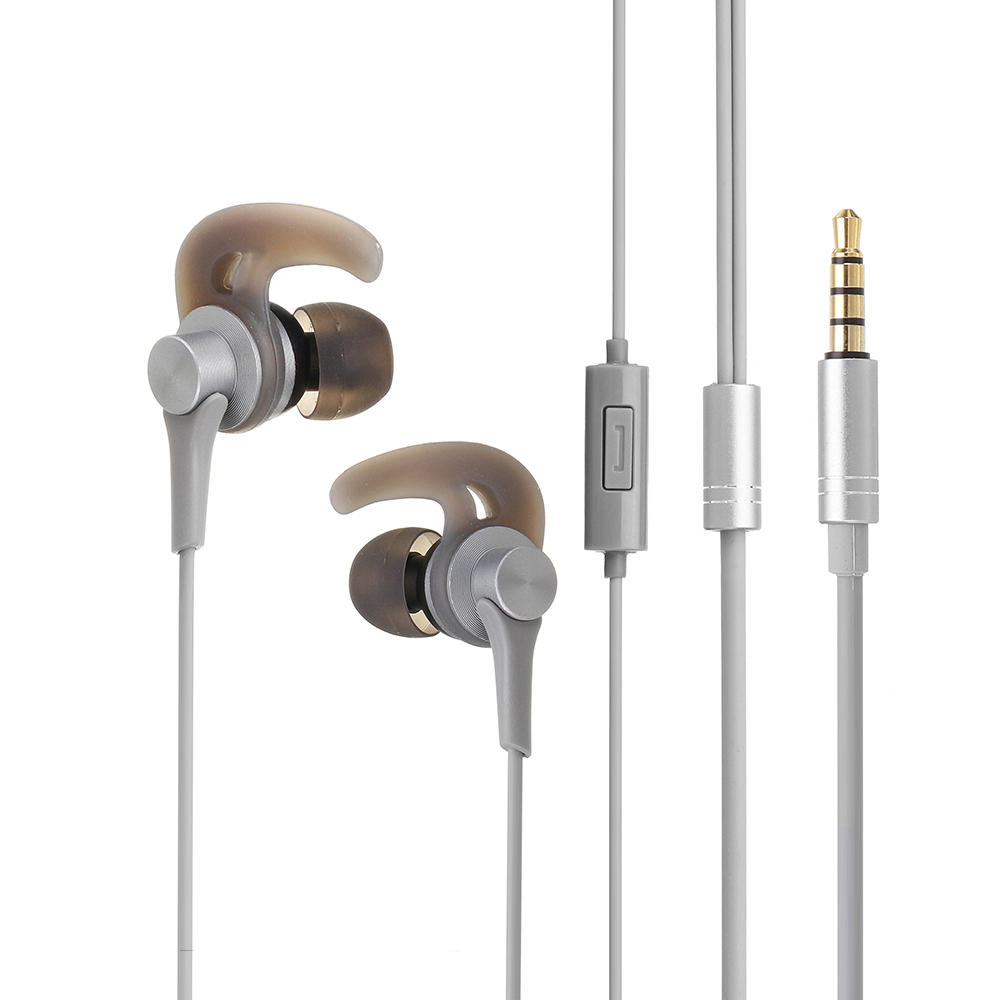 QKZ EQ1 Metal medio en la oreja HiFi Auricular con control de línea Micrófono