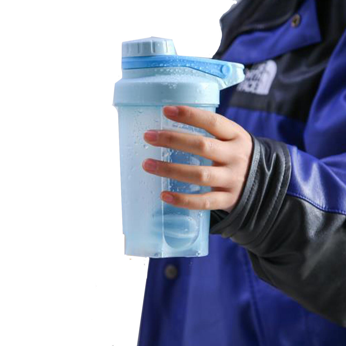 500ML al aire libre Batido de proteína en polvo para interiores Botella de agua deportiva para mezclar Aptitud Hervidor