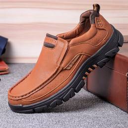 Hombres Cuero de microfibra al aire libre Zapatos casuales antideslizantes