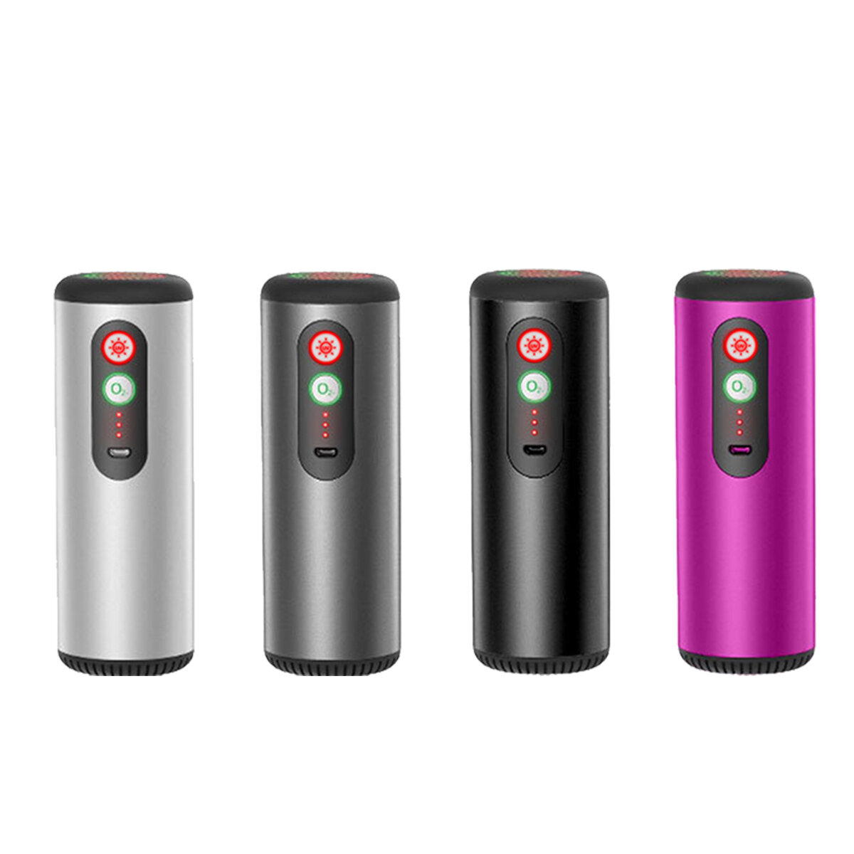 USB portátil Mini Coche Purificador de aire Ion negativo Aire fresco Anión Infrarrojo Sensor UV Desinfección Lámpara par