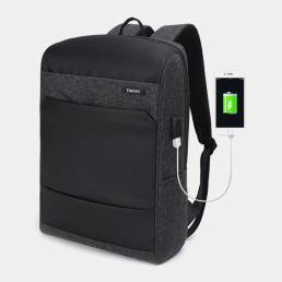 Ordenador de mochila de gran capacidad multifuncional para hombres Bolsa con puerto de carga USB