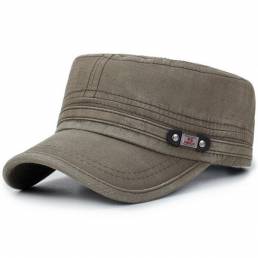 Sombreros de Superior Plano de Algodón de Malla Ajustable Sólido para Hombres Gorra de Béisbol Militar del Ejército de l