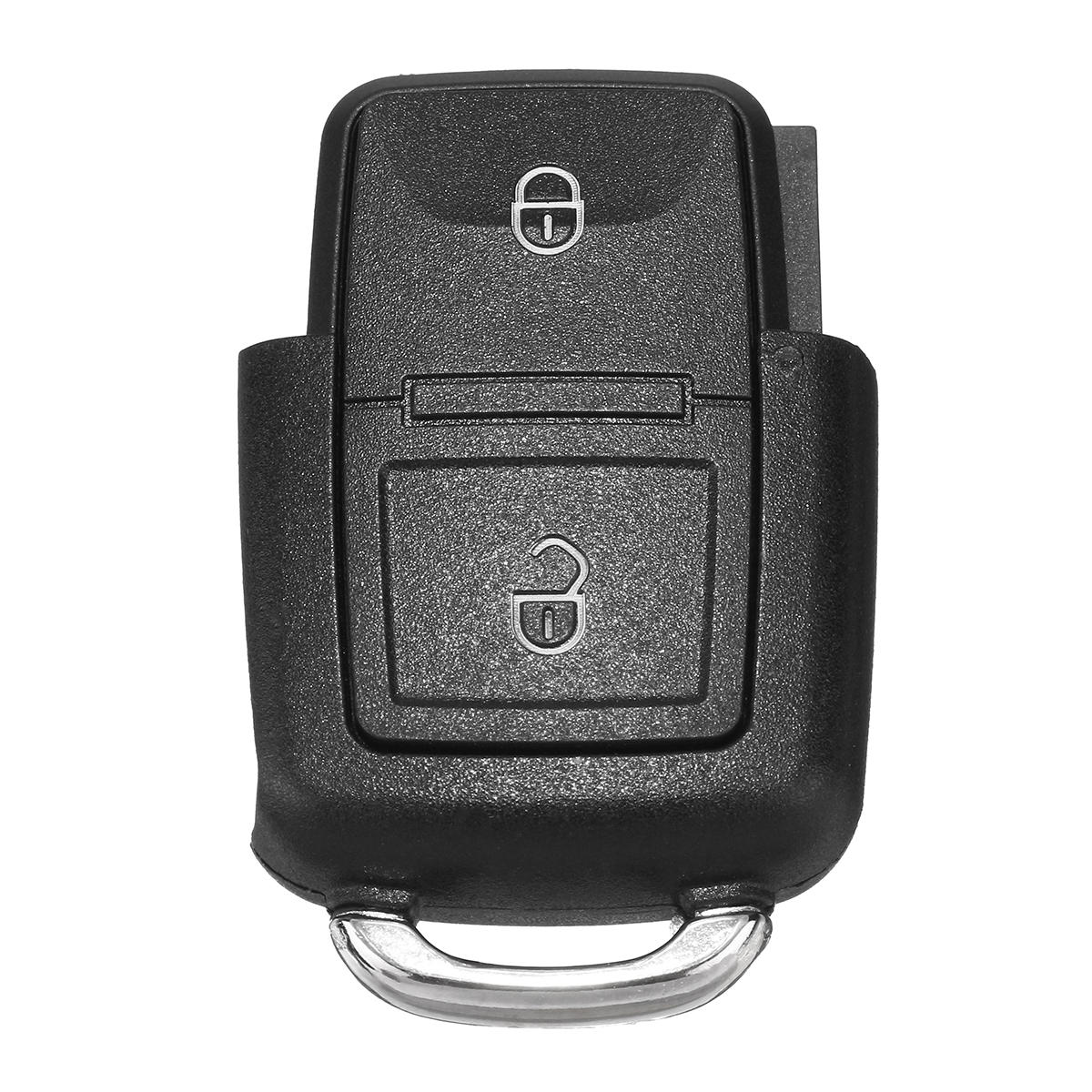 2 botones Control remoto llavero Caso Shell Batería kits para VW Golf Passat Bora MK4