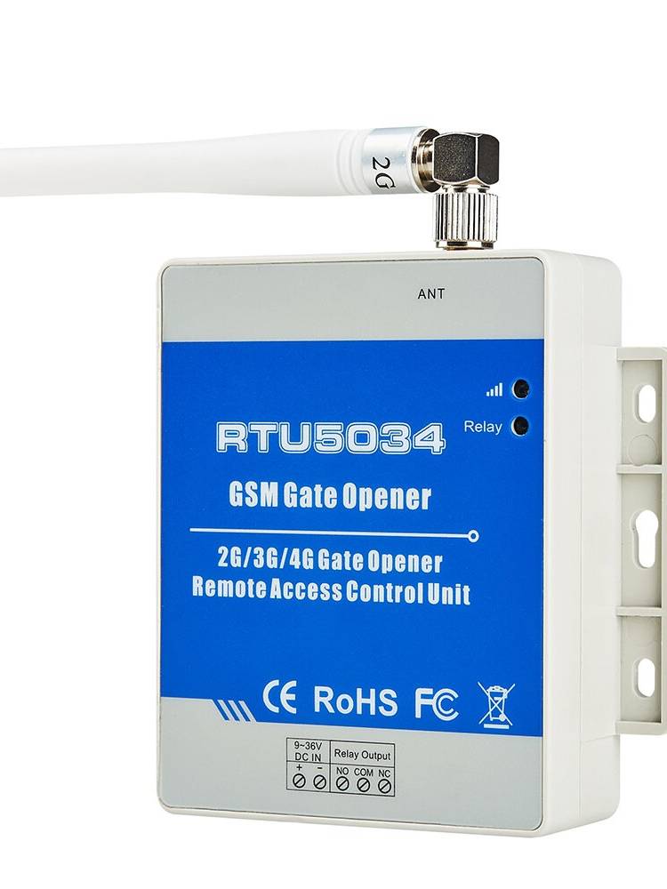 RTU5034 GSM Interruptor de relé de acceso al abrepuertas Control remoto por llamada gratuita Seguridad del sistema de al