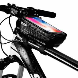 WILD MAN E2 PU + EVA Pantalla táctil para teléfono de bicicleta Bolsa con orificio para auriculares Impermeable Equipo d