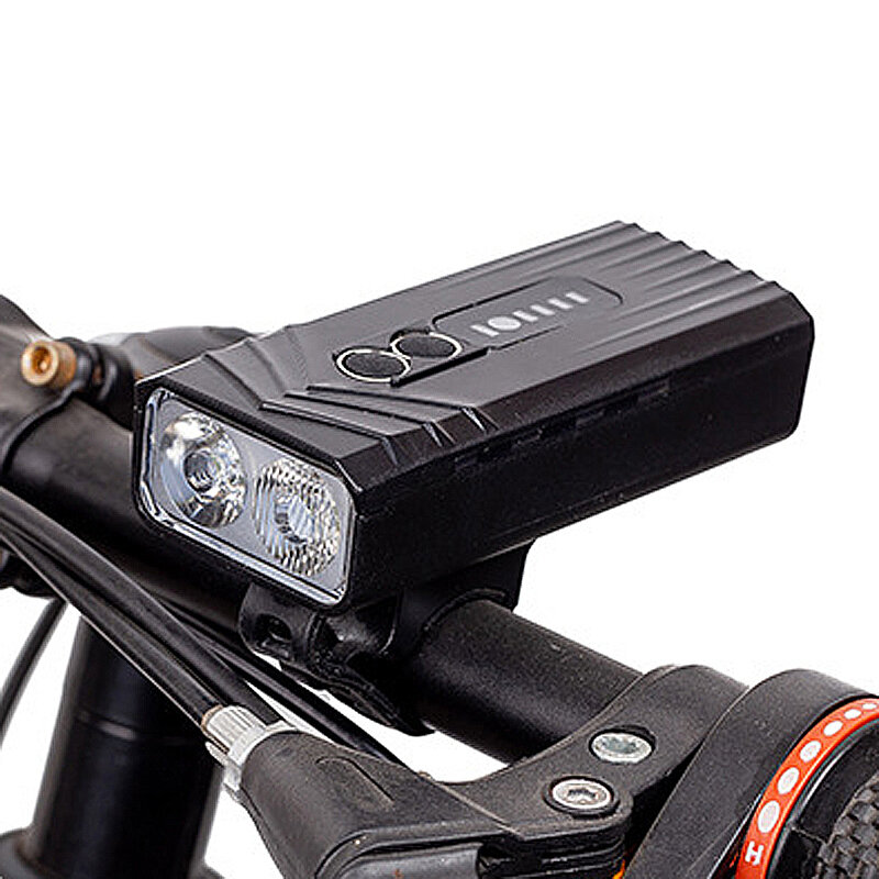 BIKIGHT 2 * T6 LED Luces de bicicleta Faros de bicicleta Carga USB Linterna de ciclismo resaltada 1200mAh Luz delantera