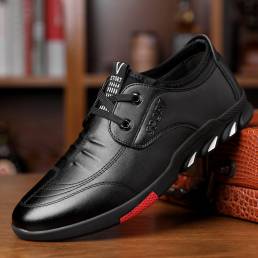 Hombre Costura Soft Cuero de microfibra Cómodo antideslizante Zapatos casuales de negocios