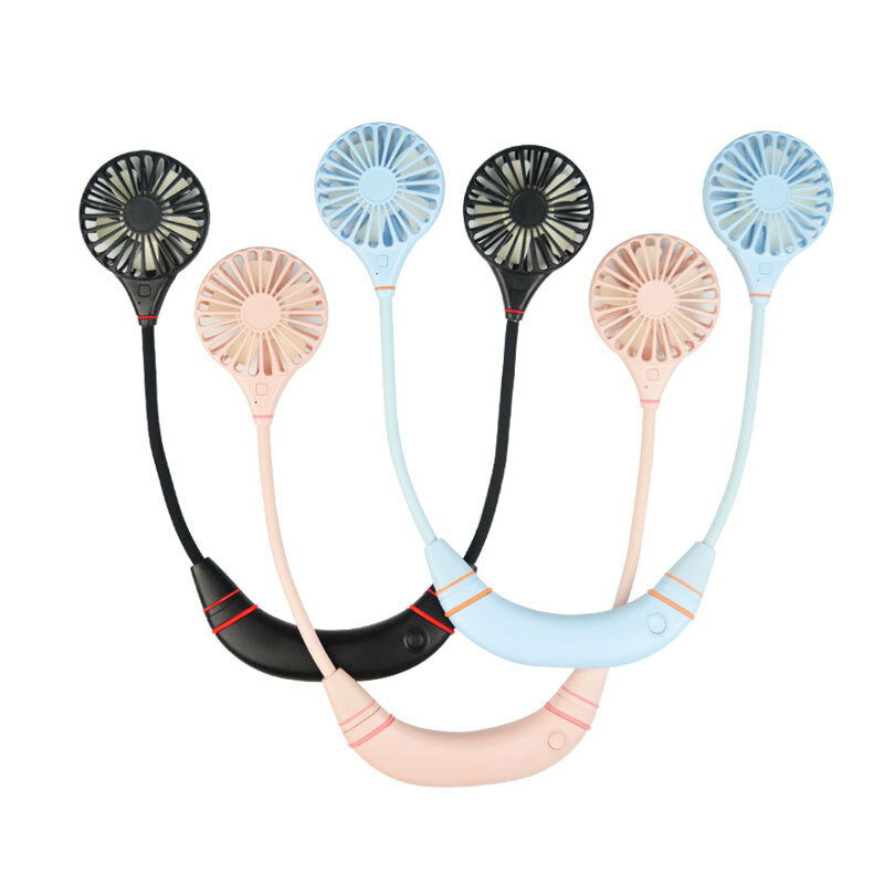 Colgante personal Cuello Ventilador deportivo extraíble 2200mAh USB recargable 3 modos Ventilador de enfriamiento cámpin
