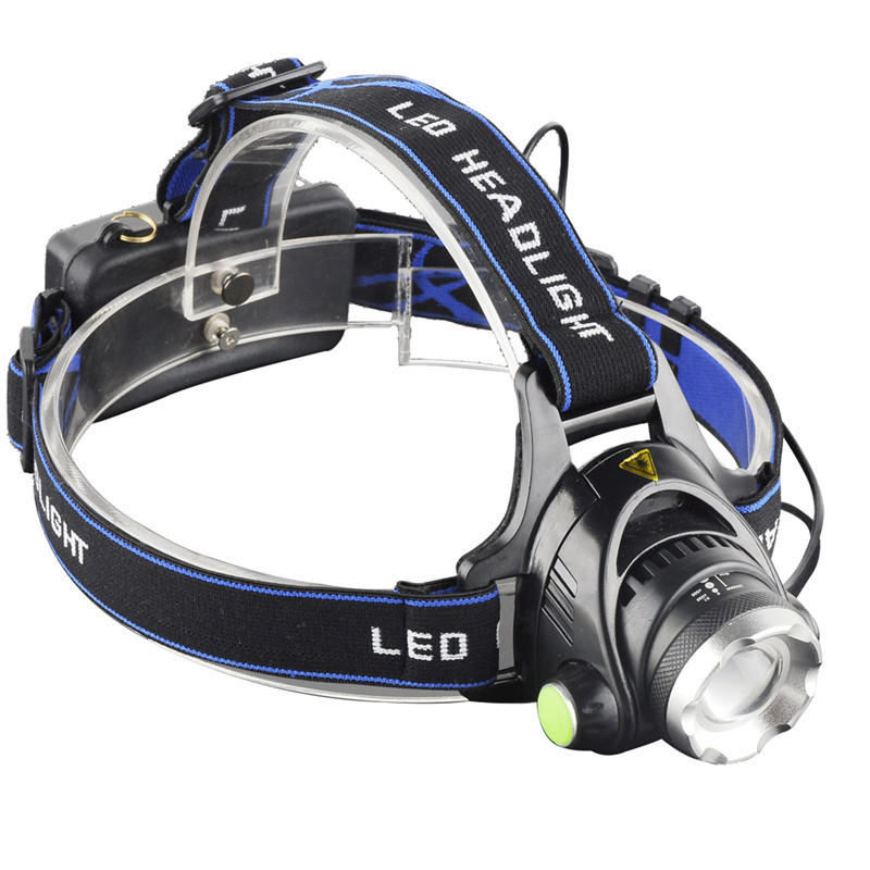 XANES® 568D 650LM T6 LED HeadLamp Impermeable 3 modos Zoom telescópico Recargable Funcionamiento cámping Luz de ciclismo