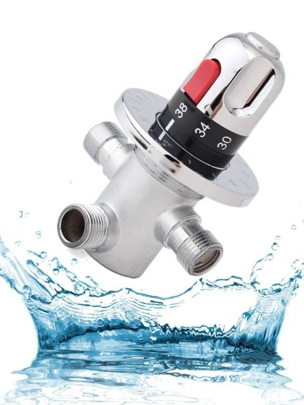 Válvula mezcladora termostática de latón Válvula mezcladora Válvula para grifo de bidé Mezclador de ducha con desviador