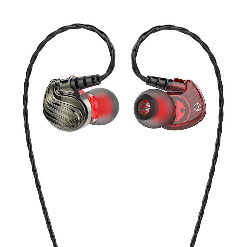 Bakeey S8 4D Stereo HiFi 3.5mm Control con cable Heavy Bass Auriculares deportivos internos con micrófono
