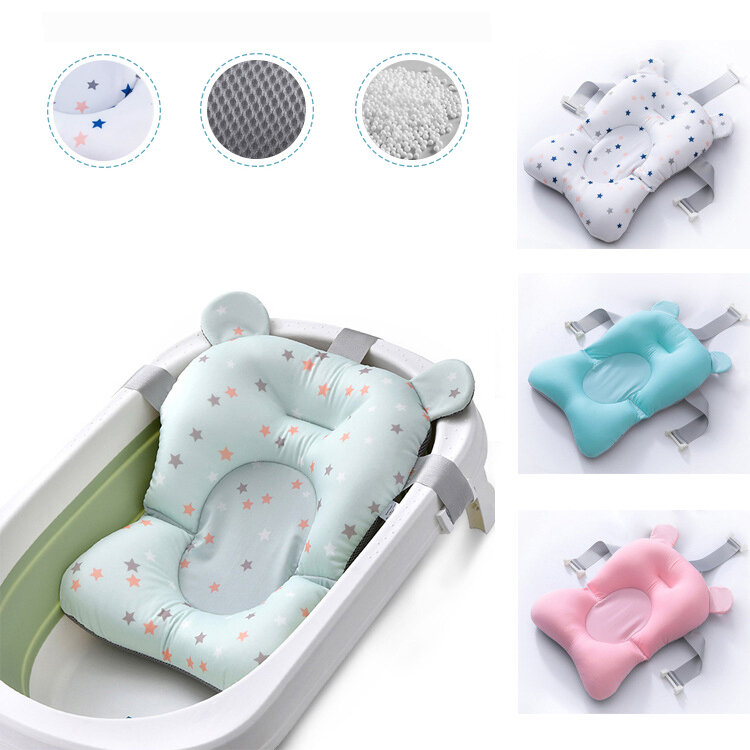Almohadilla de bañera antideslizante para baño de bebé Cojín de aire flotante Soft Asiento para almohada de bañera antid