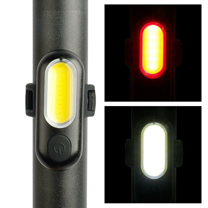 XANES® TL41 COB USB recargable 5 modos Impermeable Luz trasera de bicicleta Luz de advertencia ultraligera