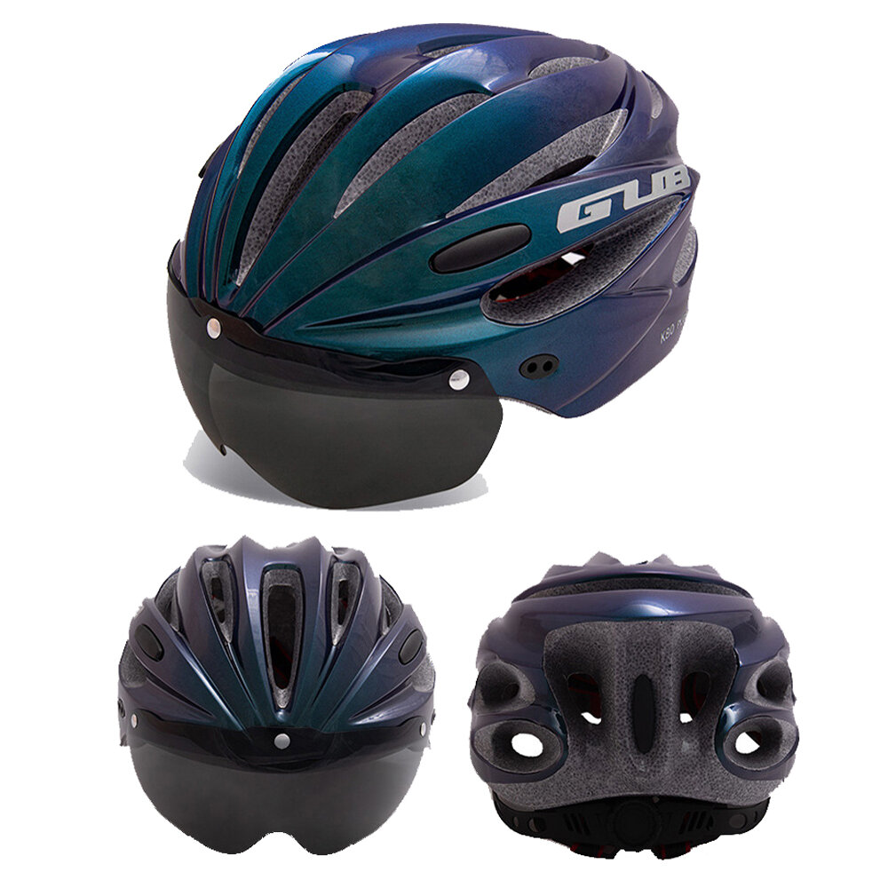 GUB K80 PLUS Gafas de visor magnéticas ligeras Casco de bicicleta de carretera de MTB moldeado integralmente Casco de bi