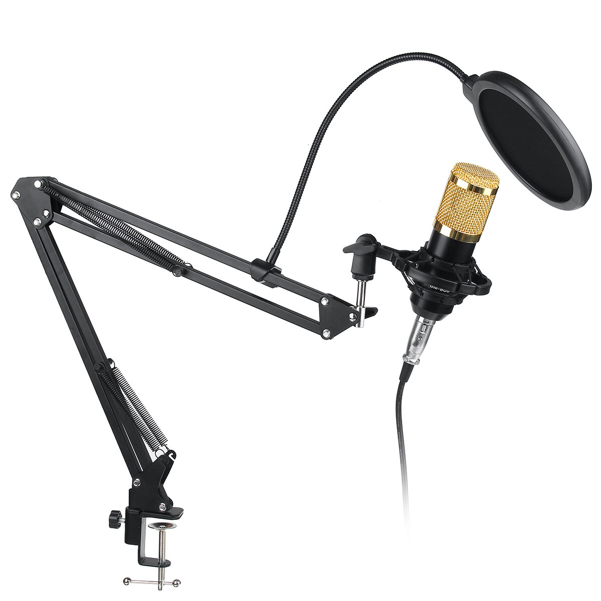 Condensador BM-800 Micrófono Kit de soporte de brazo de montaje de micrófono para grabación vocal en vivo en estudio