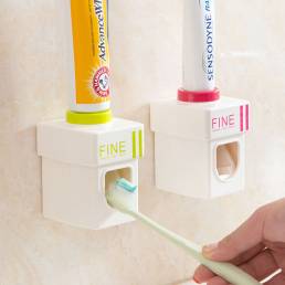 Honana BX-421 Exprimidor de pasta de dientes adhesivo montado en la pared Distribuidor automático de pasta de dientes