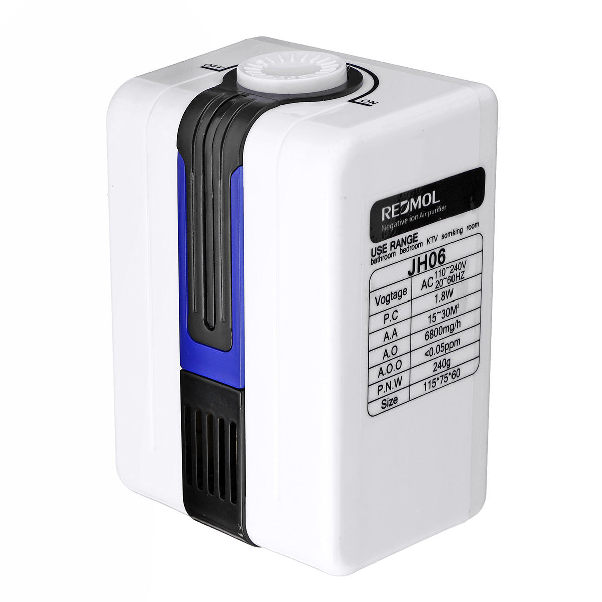 LED Purificador de aire Limpiador de ionizador de ozono Fresh Clean Air Purif
