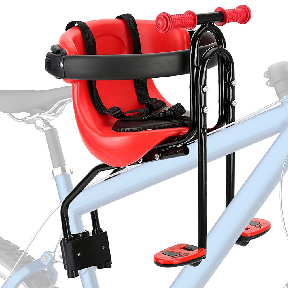 BIKIGHT Asiento de bebé para bicicleta Asiento de montaje delantero para niños Sillín para portabicicletas con pasamanos