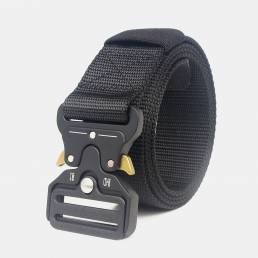 125cm 3.8cm Nylon Cinturones de ocio de cintura Hebilla de inserción de cinturón táctico de aleación de zinc