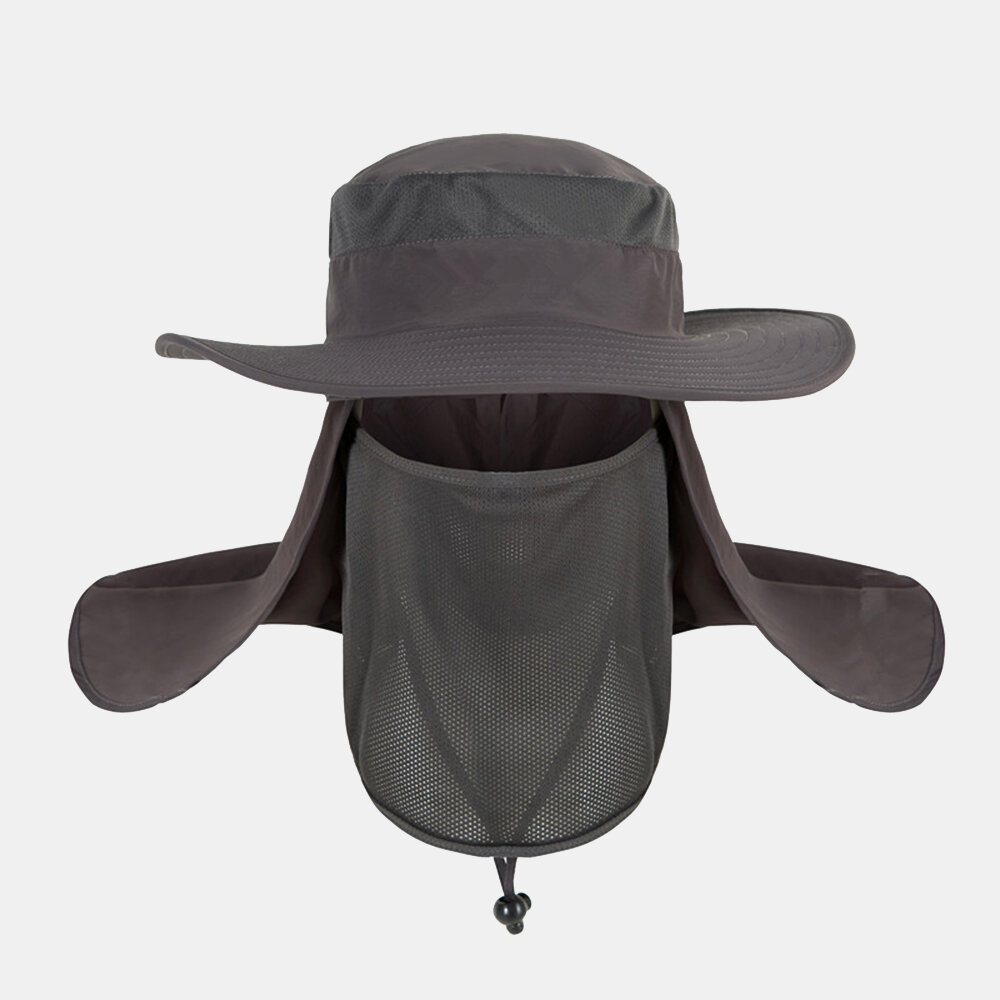 Extraíble al aire libre Protector solar de secado rápido Impermeable Fisherman Sombrero Cubo transpirable Sombrero