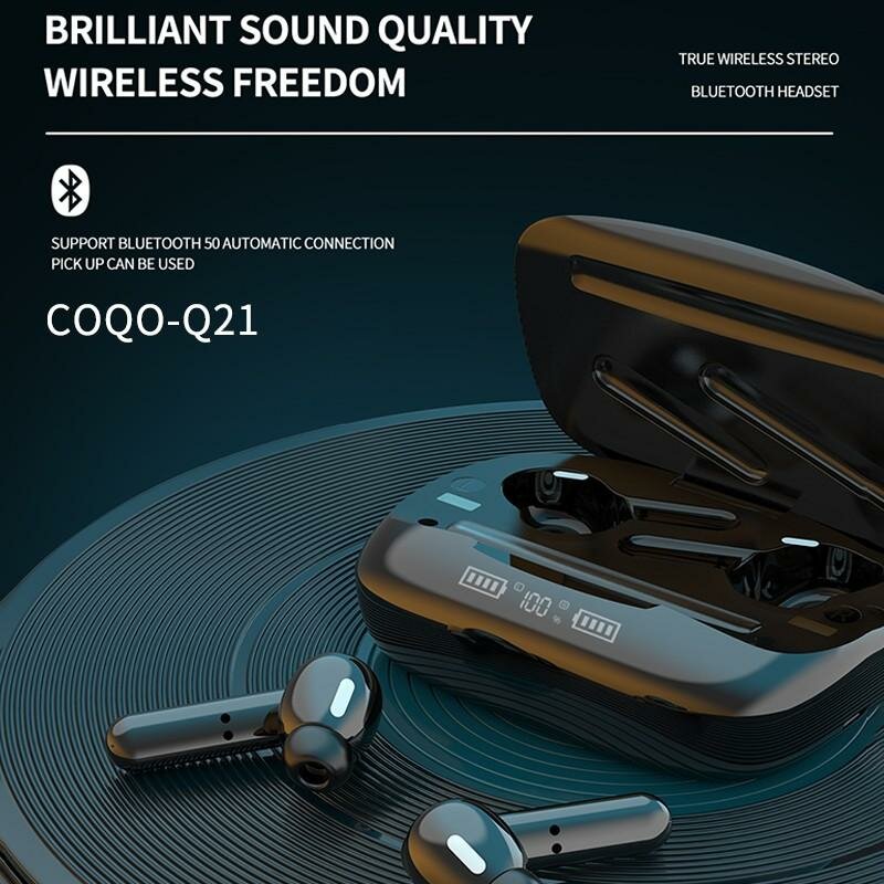 Q21 TWS bluetooth Auricular Sports Binaural Stereo Touch LED Long Batería Life Impermeable Auriculares Brilliant Sound A
