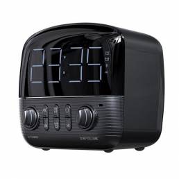 Soaiy S-39 Altavoz bluetooth inalámbrico Mini alarma de audio Reloj FM Radio Subwoofer retro para el hogar para computad