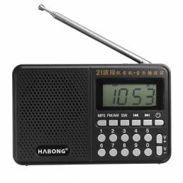 Portátil FM digital SW SW Radio 21 Banda Cargador Receptor Altavoz Reproductor de MP3