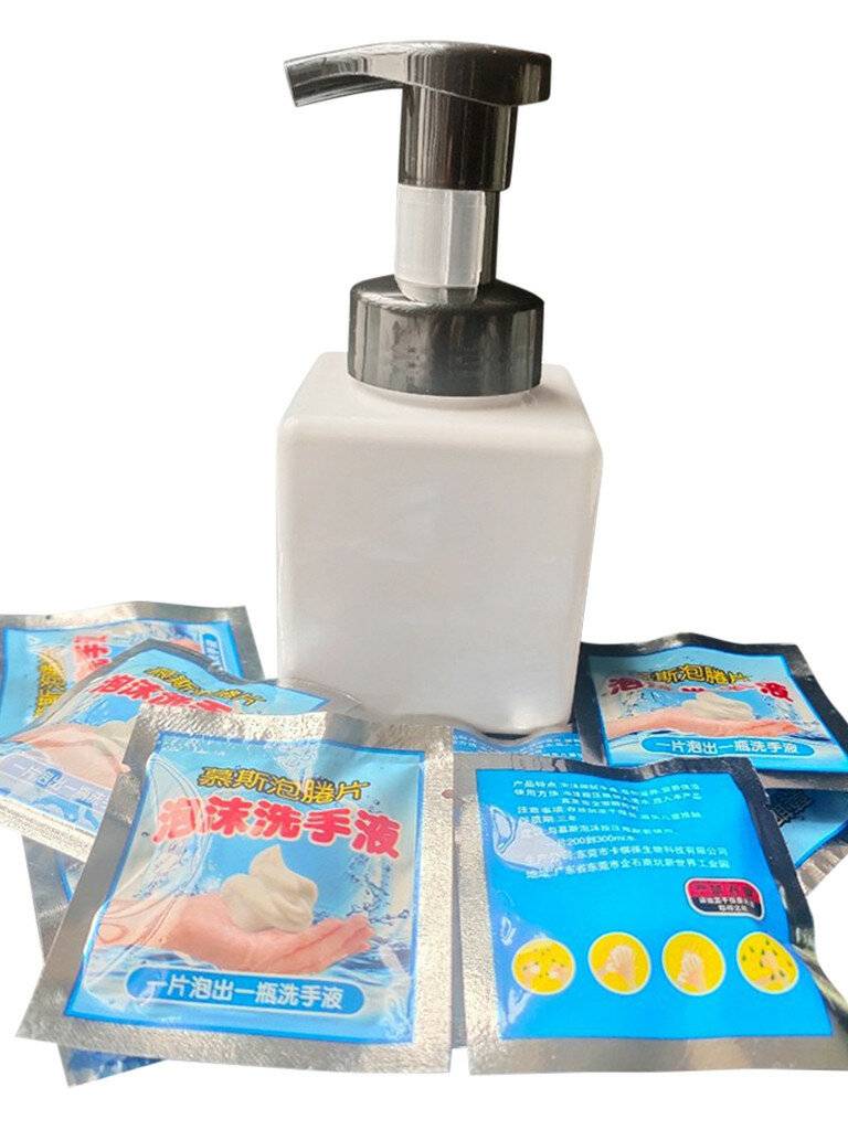 10 PCS Tabletas efervescentes con Jabón Dispensador de botella Germicida Antibacteriano Desinfectante de manos Tabletas