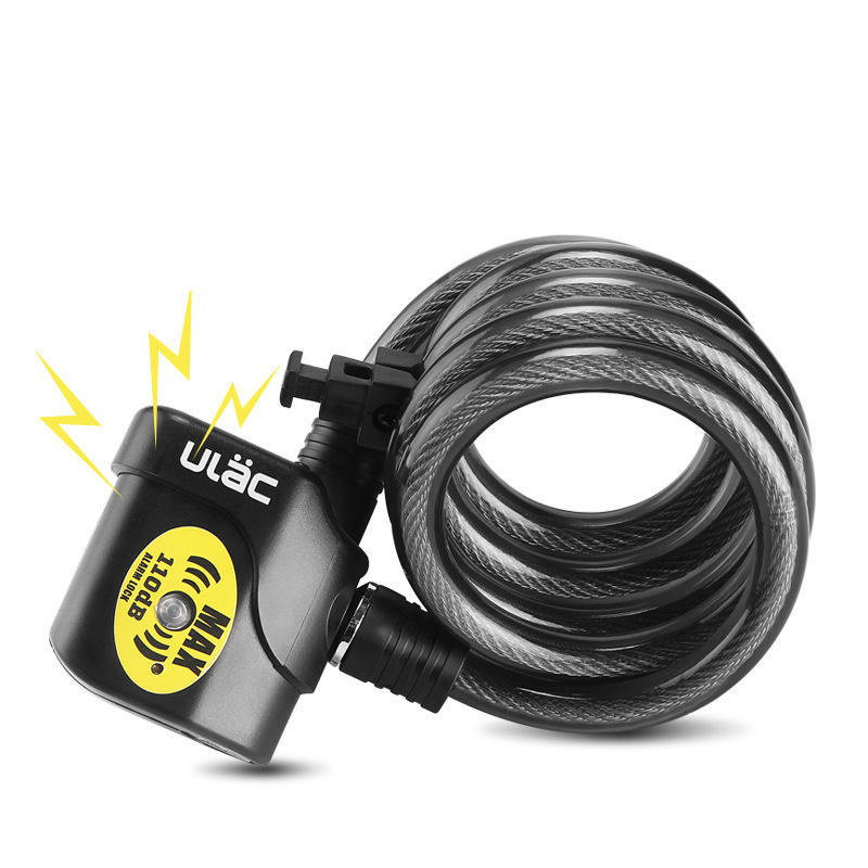 ULAC AL-3P 12mm Sistema de Alarma Bicicleta de Seguridad cerradura Cable cerradura Impermeable Bicicleta Ciclismo Moto