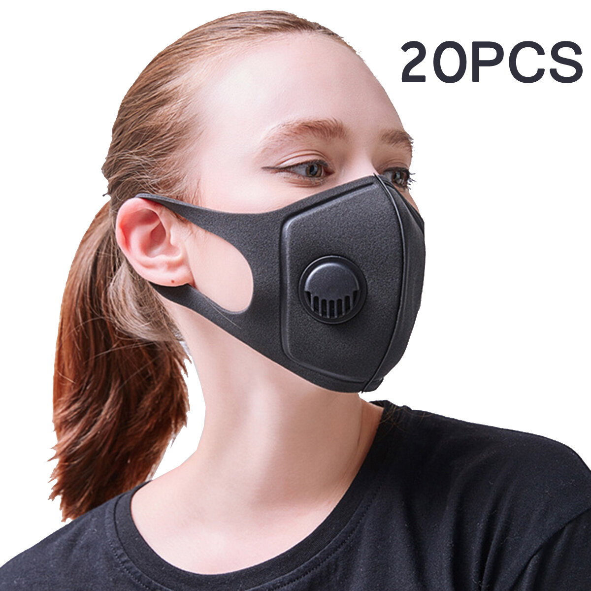 20PCS PM2.5 Anti Contaminación del aire Cara Mascara Boca de carbón activado transpirable Mascara cámping Ciclismo de vi