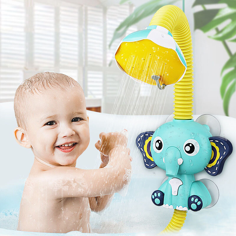 Elefante eléctrico Ducha herramienta Spray Baby Bath Juguetes de natación para niños Cuarto de baño Juego de agua
