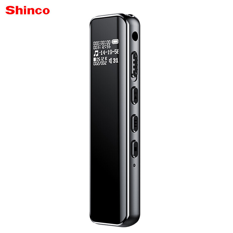 Shinco V19 16GB 32GB Grabadora de voz digital profesional Reducción de ruido Grabadora activada por voz de audio para en