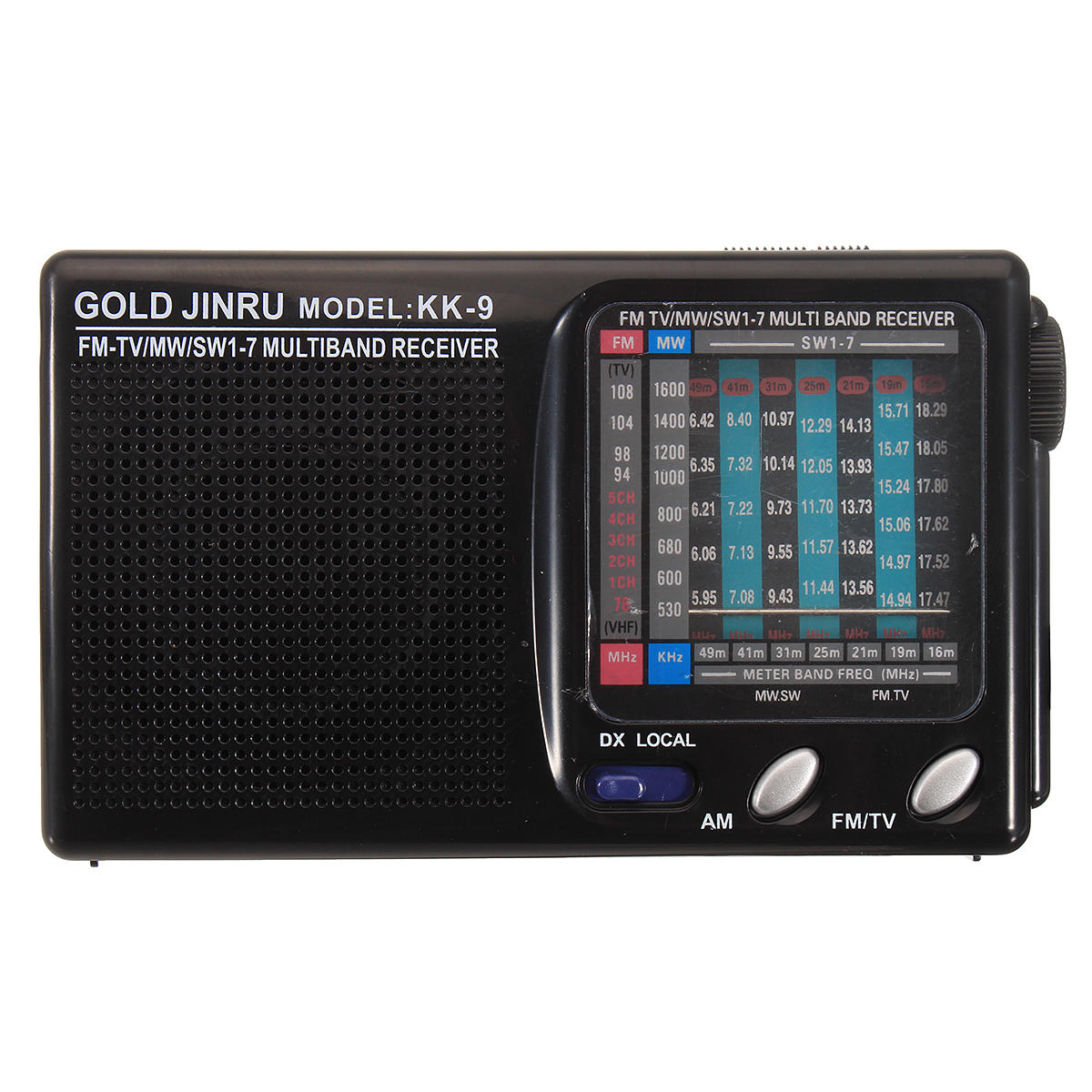 Banda Radio Altavoz portátil estéreo de FM MW SW Radio Receptor Onda corta Receptor