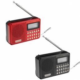 KK-62 Portátil Retro Radio LED Pantalla Altavoz Reproductor de MP3 FM Radio Tarjeta TF U Disco AUX Mini Radio Altavoz