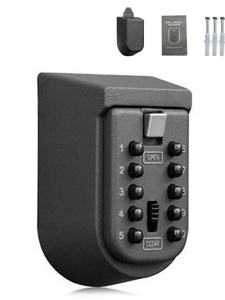 BH001 Montado en la pared al aire libre Almacenamiento de llaves cerradura Caja Combinación de botones de 10 dígitos Con