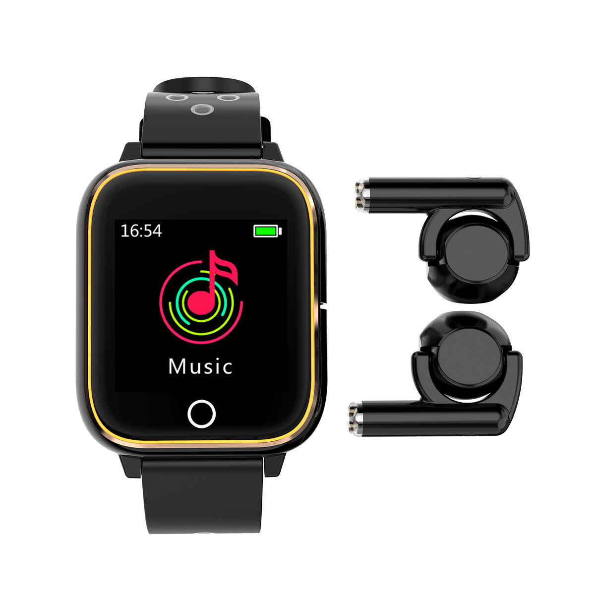 M6 3 en 1 Smart Watch TWS bluetooth Auricular 1.4 pulgadas Reloj multifunción Reproductor de MP3 Smart Banda con micrófo