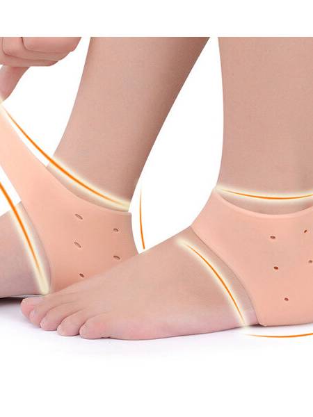 Men Mujer Silica Gel Protector del talón Elasticidad Removedor de dolor de talón transpirable Cuidado total del pie