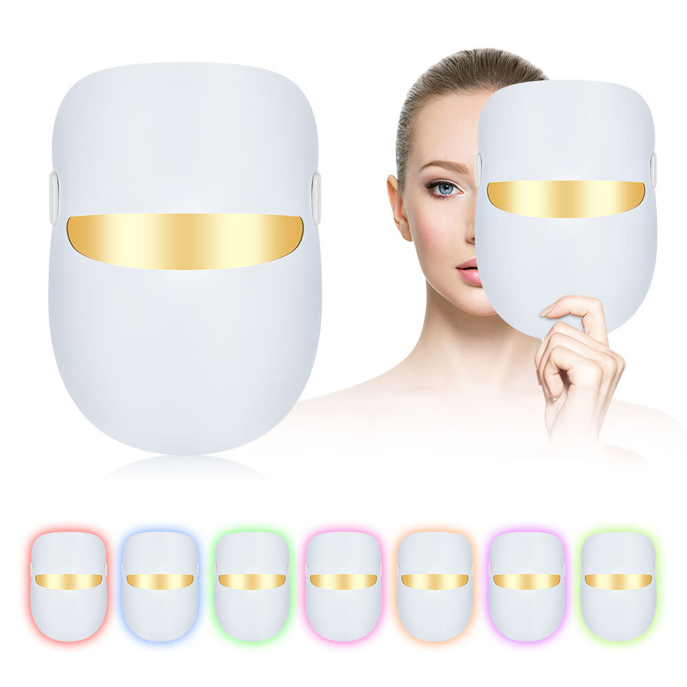 LED Colorful Face Mascara Instrumento de belleza Bright White Photon Instrumento de rejuvenecimiento de la piel Espectro