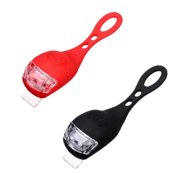 Luz Negro&Rojo de Bicicleta Flash de LED de Silicona Impermeable