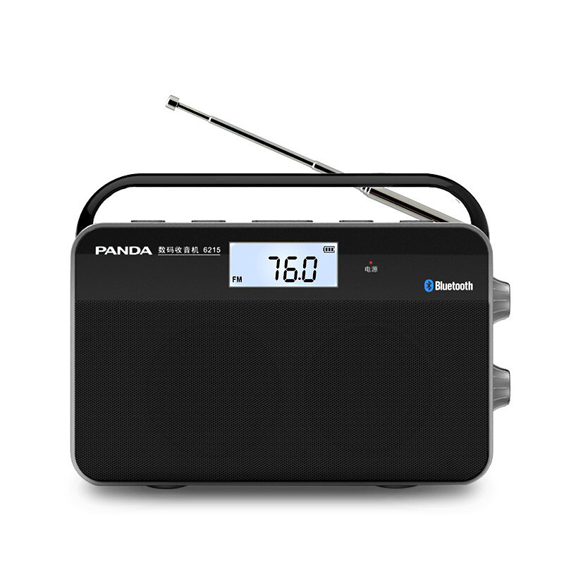 Panda 6215 AM FM Semiconductor Radio Altavoz bluetooth portátil Soporte Tarjeta TF Reproductor MP3