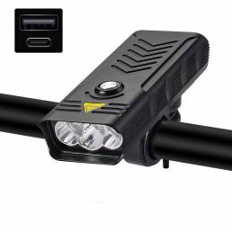 XANES® LV-F004 3 / 5xT6 Faro de bicicleta USB recargable MTB Bicicleta LED Delantero Lámpara 4 modos Impermeable Lintern