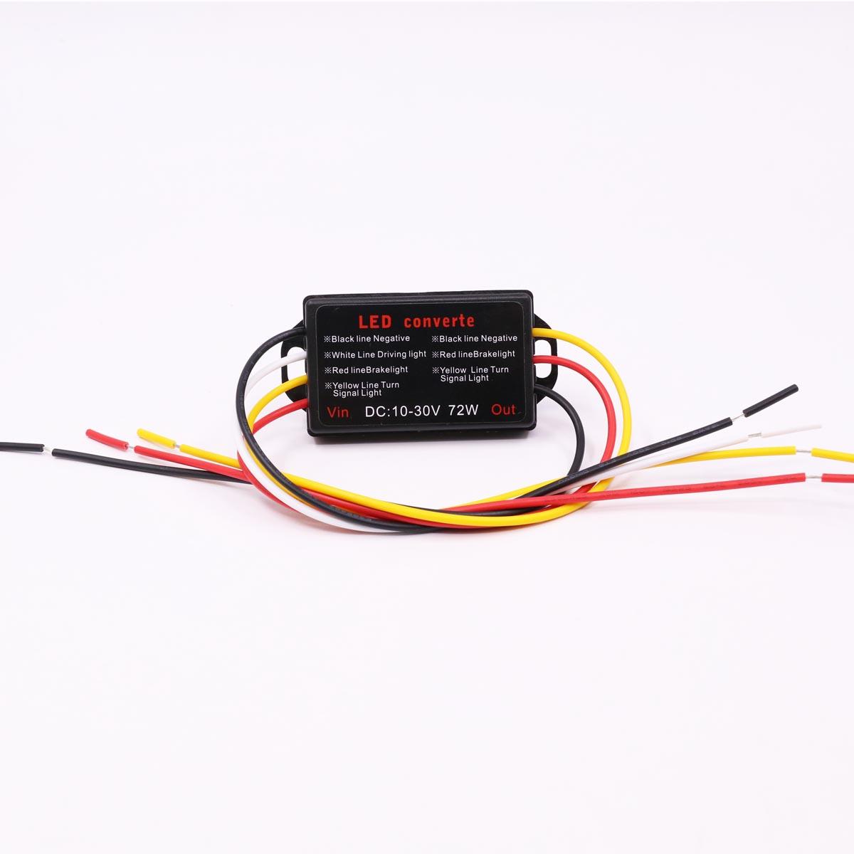 Coche Flash Controlador de luz estroboscópica Flasher Adaptador de módulo para LED Luces de freno de trabajo laterales L