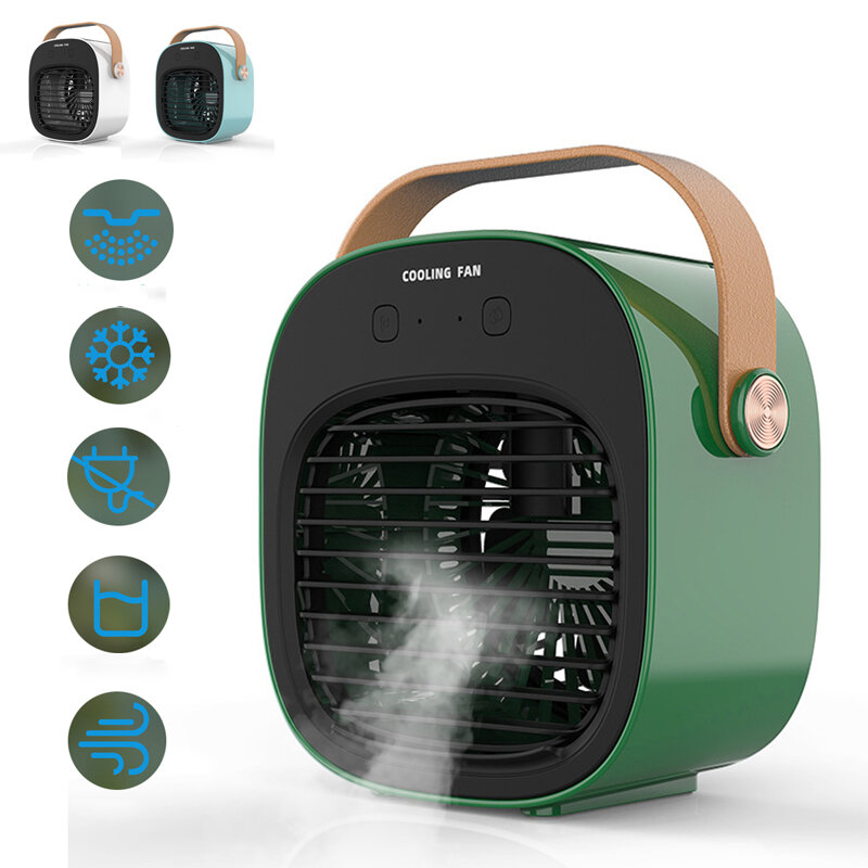 Ventilador de mesa de verano recargable portátil de humidificación en aerosol con mini ventilador de 3 engranajes para a