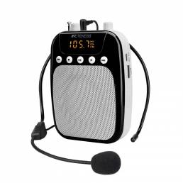RETEKESS TR623 Megáfono Portátil Voz Amplificador Profesor Micrófono Altavoz Grabación FM con reproductor MP3 FM Radio T