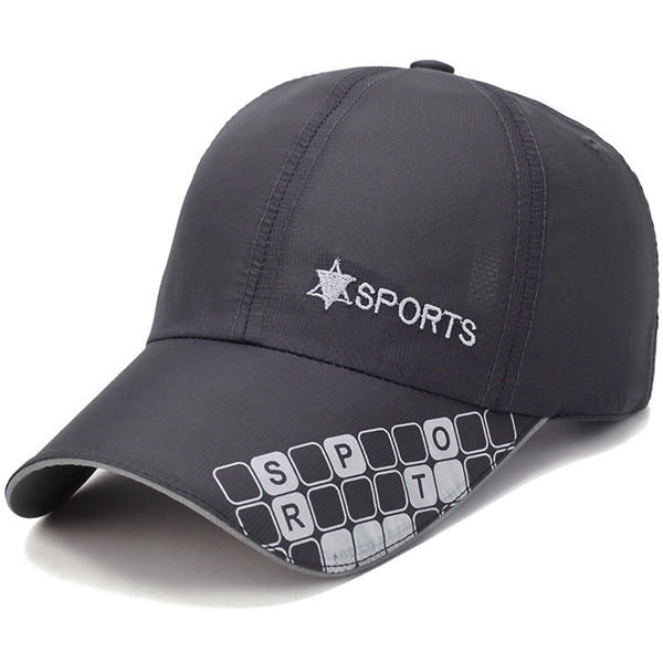 Gorra de béisbol para hombre que imprime Quick Dry Sombrero Sport Peaked Caps