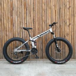 BNQMTB Bicicleta de montaña plegable de 26 pulgadas y 7 velocidades Bicicletas BMX todoterreno Frenos de disco doble Bic